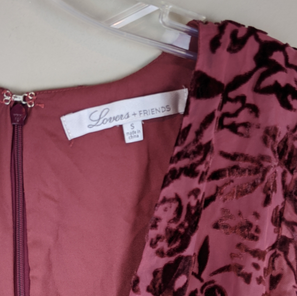 Lovers + Friends | Velvety Floral Cutout Dress-E33 - Picture 7 of 8